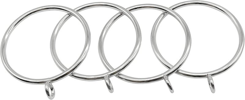 Bivethoi 28 Pack Metal Curtain Rings, with Eyelets Curtain Rings 2 Inch Inner Diameter Drapery Rings, Silver Curtain Rings for Curtain Rods - Image 2